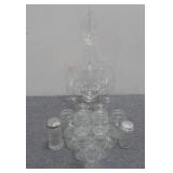 Assorted Glassware w/salt & pepper shakers, jars