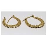 Pair of 14k Yellow Gold Earrings, 1g, Authentic