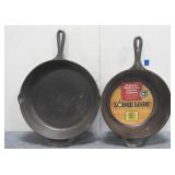 (2) Cast Iron Pans from 