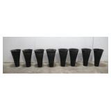 (8) Black Potting Planters