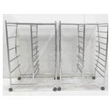 (2) Silver Metal Bakers/Pizza Cooling Racks
