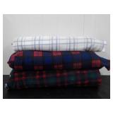 (3) Rolls Of Plaid Fleece Fabric