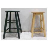 (2) Approx 22"H Wooden Stools
