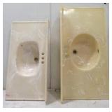 (2) Polished Rock Sinks