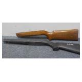 Wooden Rifle Stock & Black Rifle Stock