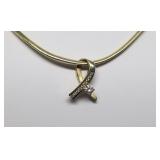 .85CT Diamond w/Omega 14k Chain, Retail: $3,850