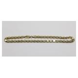 14k Gold Heart Bracelet, 4.4g, 7" Long