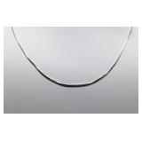 20" Long 14k White Gold Necklace, 2.4g