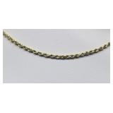 9" Long 14k Gold Necklace/Chain, 2.2g