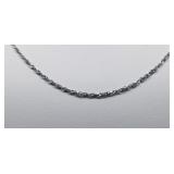 14.5" Long White Gold Chain/Necklace, 1.6g