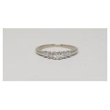 Diamond Ring Set in 10k Gold Ring, Size: 5, 1.6g
