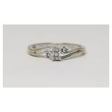 Diamond Ring Set in 10k Gold Ring, Size: 6.8, 1.9g