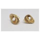 Pair of 14k Gold Earrings, 1.7g
