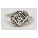 (7) Diamonds Set in 14k Gold Ring, Size: 7.6, 3.3g