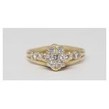 (11) Diamonds set in 14k Gold Ring, S: 6, 3.2g