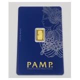 1 Gram Pure Gold Bar, PAMP Swiss Made, Authentic