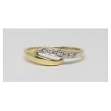 (7) Diamonds set in 18k Gold Band/Ring, SZ: 6