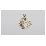10k Gold Pendant w/Humming Bird, .9g