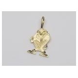 Tasmanian Devil 14k Gold Pendant, .9g, Authentic