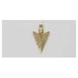14k Gold Arrow Head Pendant, 2.4g, Authentic