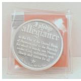 One Ounce Silver Coin w/Pledge of Allegiance