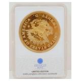 1849 Liberty Double Eagle Replica, 24k Layered