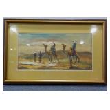 Beautiful Camel Painting In Wood Frame