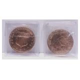 (2) 1oz Fine Copper American Bison Coins