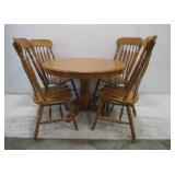 Dining Room Table w/4 Chairs, Wood