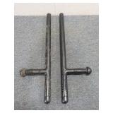 (2) Hard Plastic Police Batons