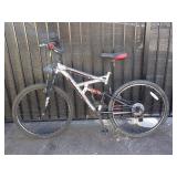 Silver & Red Huffy Mountain Bike