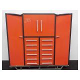 Large Red & Black 12 Drawer Tool Box