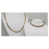 10k Necklace / Bracelet Pair, 18.6g, See Pictures