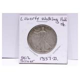 1937-D 90% Silver Walking Liberty Half Dollar