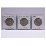 (3) Franklin Half Dollars (1948-D,1949-D, 1952-S)