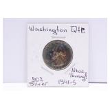 1941-S Washington Quarter 90% Silver (Nice Toning)