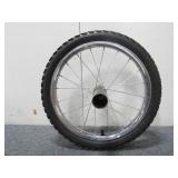 16x1.95x2.125 Bike Tire On Wheel W/ Pegs