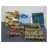 (5) Pieces Of Outdoor Theme Fleece Fabrics