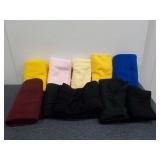 (9) Rolls Of Solid Color Fleece Fabric