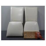 (New) Pair Of White Leather Dining Chairs