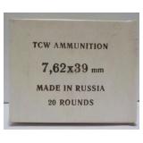 TCW Ammunition (Box of 20 Rounds 7.62 x 39mm)