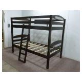 Twin Bunk Beds W/ Ladders & Mattress Slats