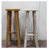 (2) Hand-Made Tree Limb Bar Stools