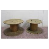 (2) Metallic Gold Painted Spools