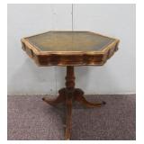 Rustic Hexagon Top Side Table (27.5"X24"X26.5")