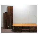 Dark Solid Wood Captains XL Twin Bed