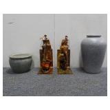 Bookends, Pot, & Vase