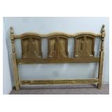 Rustic Dark Dolid Wood Headboard 62" x 46"