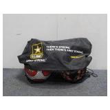 US Army Ball Bag W/ (2)Soccer Balls & (1) Football