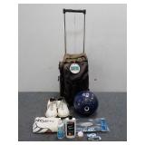 Bowling Bag W/ Wheels & Left Handed Ball & More